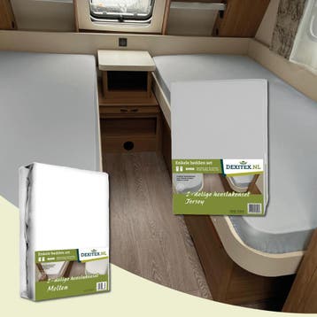 Textielpakket  2 delig enkele bedden set -1 hoeslakenset(2, Verzenden, Nieuw, Eenpersoons, Wit