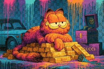 Iconica - Lazy Billionaire Garfield - unique 1/1 XXL (100 x