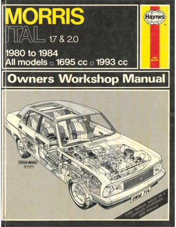 1980 -1981 MORRIS ITAL 1.7 | 2.0 VRAAGBAAK ENGELS