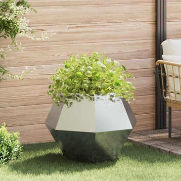 vidaXL Plantenbak Zilver 75 x 75 x 60 cm Gegalvaniseerd, Verzenden, Nieuw, Metaal, 60 tot 100 cm