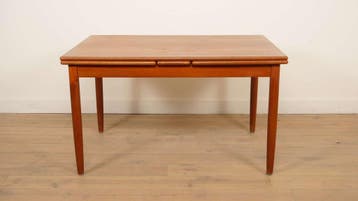 Vintage eettafel | teak | Uitschuifbaar | 130 cm, Ophalen of Verzenden, Nieuw