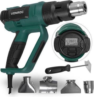 2dekans | VONROC PRO Heteluchtpistool – 2000W – LCD-display, Ophalen of Verzenden, Zo goed als nieuw