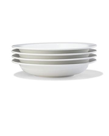 HEMA Diep bord Ø22.5cm Alledag porselein wit - 4 stuks, Huis en Inrichting, Verzenden, Nieuw