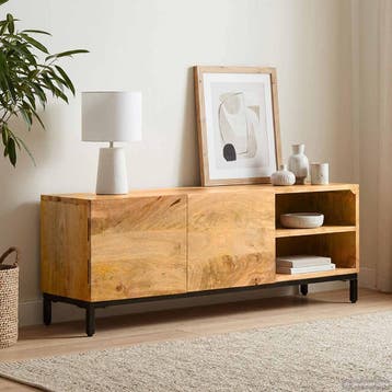 vidaXL Opslagkasten Bruin 110 x 30 x 40 cm Massief Mango, Verzenden, Nieuw