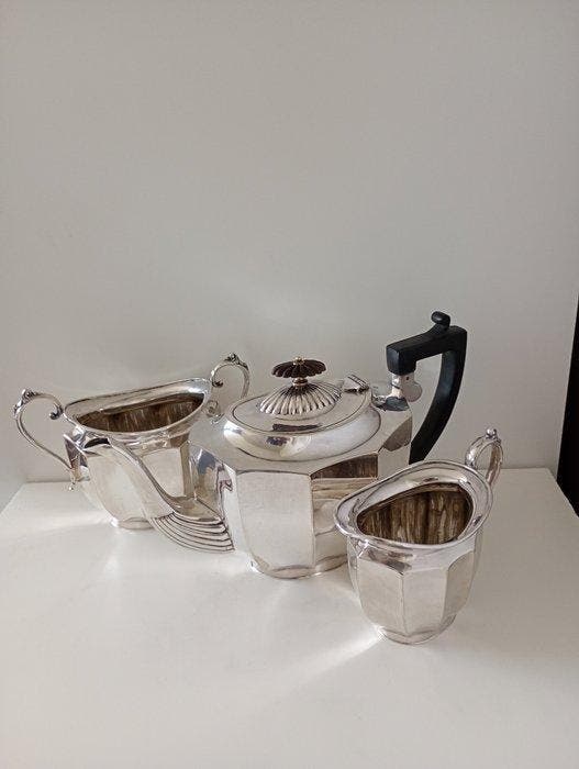 Theepot (3) - Verzilverd - Frank Cobb Tea Set, Antiek en Kunst, Antiek | Meubels | Tafels