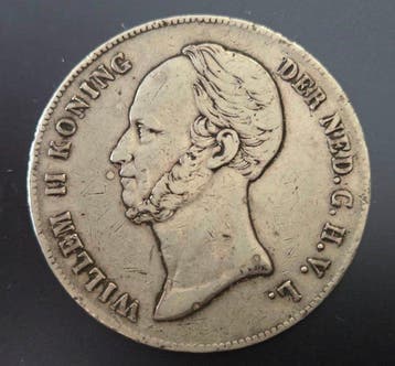 Nederland. Willem II. 2 1/2 Gulden 1847 (Zonder