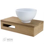 Fonteinset houten planchet met mat wit Solid surface opzet w, Verzenden, Nieuw