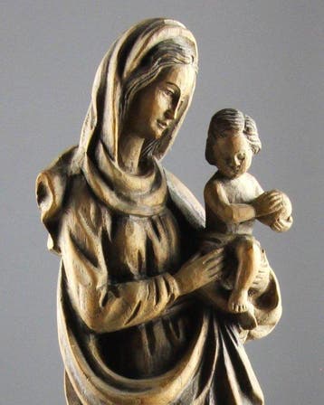 Ouro - Snijwerk, Mary and Child - 27 cm - Lindehout