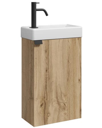 Toiletmeubel Apollo 40 x 22 cm Licht Eiken Fonteinmeubel, Verzenden, Nieuw