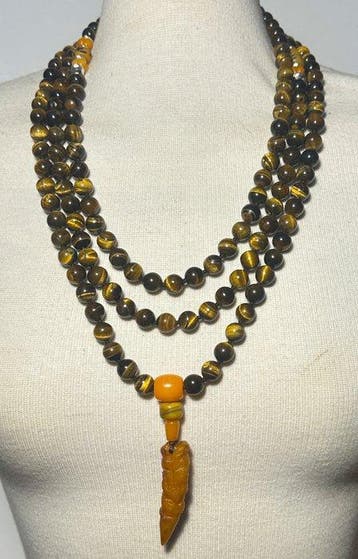 Themacollectie - Exclusief Tibetaans halsband!!! Tijgeroog