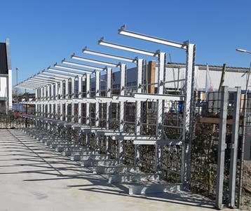 Draagarmstelling met dakarmen NIEUW 3 m hoog en 1,2 m diep, Ophalen of Verzenden