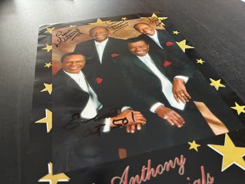 Gesigneerde poster Little Anthony and The Imperials, Ophalen of Verzenden, Zo goed als nieuw, Poster, Artwork of Schilderij, Gesigneerd