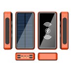Qi Draadloze Solar Powerbank met 4 Poorten 80.000mAh -, Telecommunicatie, Powerbanks, Verzenden, Nieuw, Stuff Certified®