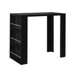 Bartafel met ingebouwde planken 117x57x106,5 cm zwart, Huis en Inrichting, Tafels | Statafels, Verzenden, Nieuw