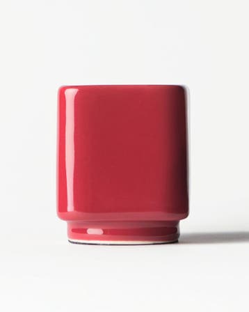 HEMA Kandelaar 5x5cm Kub keramiek rood, Verzenden, Nieuw, Rood