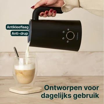 4-in-1 Melkopschuimer - PFAS-vrij - Antikleeflaag, Witgoed en Apparatuur, Verzenden, Zo goed als nieuw
