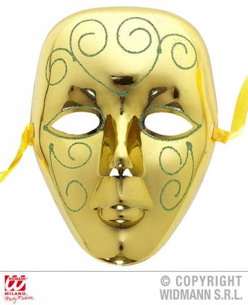 Masker goud met glitter, Ophalen of Verzenden, Nieuw