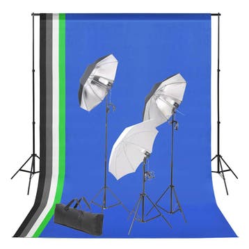 vidaXL Fotostudioset met achtergrond en verlichtingsset, Verzenden, Nieuw