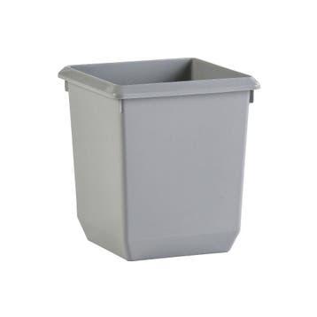 Vierkant tapse papierbak 21 ltr - grijs, Verzenden, Nieuw