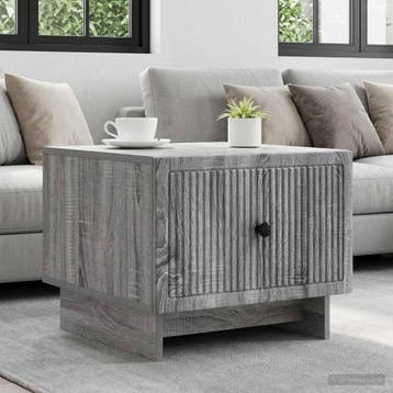 vidaXL Salontafel met lade Grijs sonoma 49 x 50 x 40 cm, Huis en Inrichting, Tafels | Salontafels, Verzenden, Nieuw, Overige houtsoorten