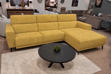 Loungebank Enschede - hoekbanken - Geel, Huis en Inrichting, Nieuw, 150 cm of meer, Stof, 250 tot 300 cm