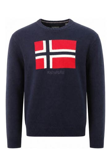Napapijri Trui in maat M Blauw, Verzenden, Zo goed als nieuw, Blauw, Napapijri