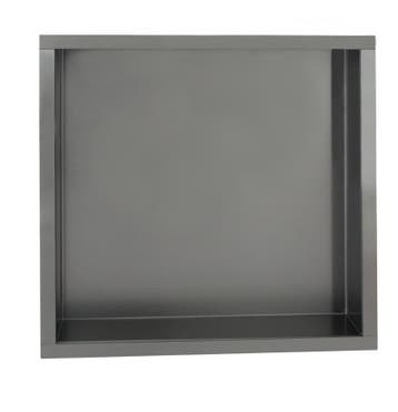 Sani Royal Inbouwnis Gun Metal Geborsteld 30x30x7, Nieuw