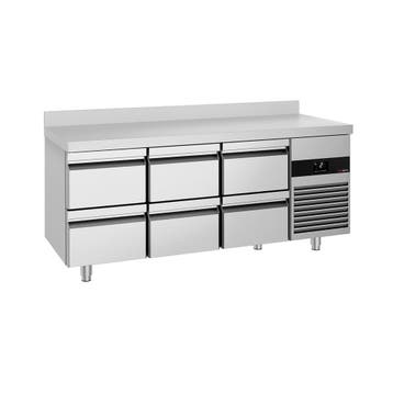 GGM Gastro | Koelwerkbank PREMIUM - 1865x700mm - met 6 lades, Verzenden, Nieuw in verpakking, RVS Meubilair