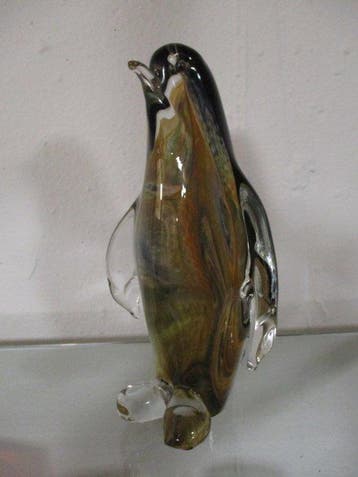 Oba - Pot - Pinguïn - Glas - Murano Pinguin Calcedonio, Antiek en Kunst