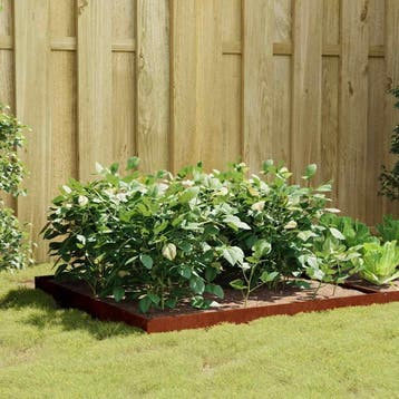 vidaXL Plantenbak verhoogd 100x100x18,5 cm cortenstaal, Verzenden, Nieuw, Metaal, 100 cm of meer