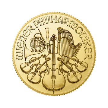 Gouden munt Philharmoniker 1/4 troy ounce, Verzenden