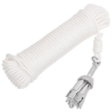 vidaXL Anker met touw inklapbaar 0,7 kg thermisch verzinkt, Verzenden, Nieuw