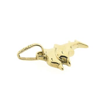 Gouden hanger van dolfijnen (Hanger of bedel), Sieraden, Tassen en Uiterlijk, Bedels, Ophalen of Verzenden, Gebruikt, Goud, Overige merken