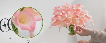 20x Kunst Calla Lelies - Blush Roze - Real Touch PU Latex -, Verzenden, Nieuw