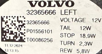 Volvo C40 LED linker achterlicht links 32365666, Ophalen, Gebruikt