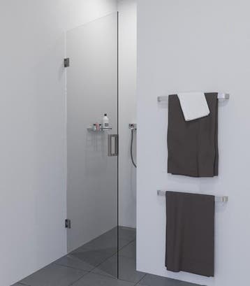 Profielloze Nisdeur 90 x 200 cm – RVS Scharnieren & Handvat, Ophalen of Verzenden, Nieuw, Glas, Bad