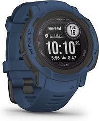 Garmin Instinct 2 45 mm blauw met een blauw siliconen, Verzenden, Zo goed als nieuw
