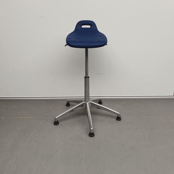 Ergonomische sta-hulp kruk - blauwe PU zitting, Ophalen of Verzenden, Nieuw
