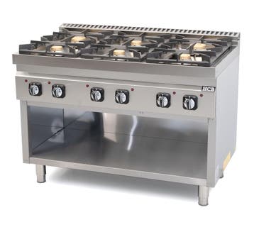 HCB Fornuis - 70S - 6 pitten - 44 kW - 120 cm - aardgas -, Verzenden, Nieuw in verpakking, Fornuis, Frituur en Grillen