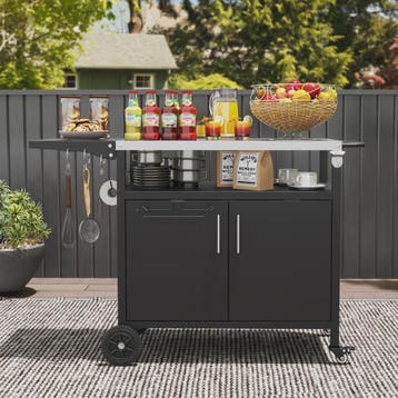 Outdoor Keuken Eiland Grill Cart met Opbergruimte en Inklapb, Tuin en Terras, Verzenden, Nieuw