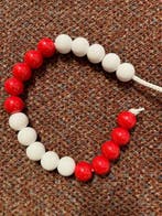 Rekenketting 20 kralen rood/wit groot, Boeken, Verzenden, Nieuw