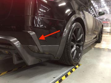 carbon achterbumper canards Tesla Model X, Verzenden