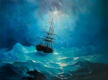 Mauro Seltri (1959) - Veliero al chiaro di luna