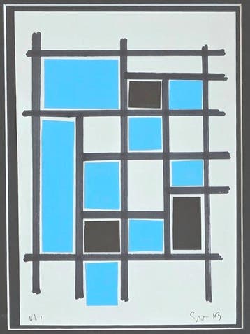 Siep Van Den Berg (1913-1998) - geometrische compositie in