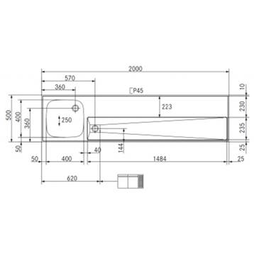 RVS / Inox spoeltapblad ST-BB200-1, Ophalen of Verzenden