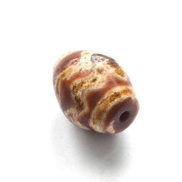 Oud Tibetaans/Nepalees Geëtst agat Kralen-talisman met