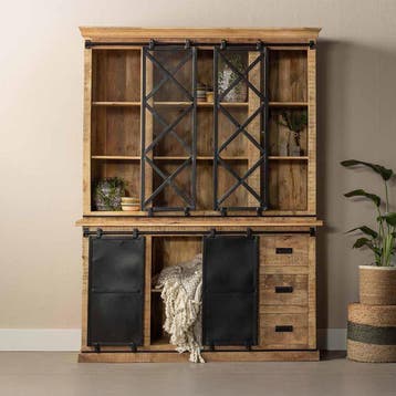 Buffetkast Mangohout Milan 260 X, Huis en Inrichting, Verzenden, Nieuw, Overige houtsoorten, Industriële meubels