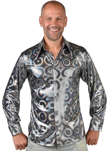 Blouse Hologram Circkel Zilver Heren, Ophalen of Verzenden, Nieuw