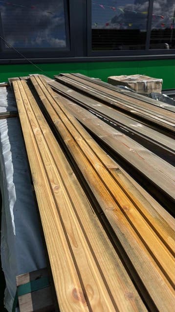 Gevelbekleding €0,42 ex btw per plank, Ophalen of Verzenden, Nieuw
