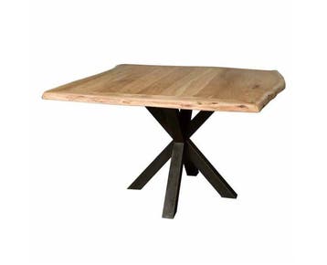 Tower Living Eettafel Soria vierkante boomstamtafel acacia, Huis en Inrichting, Tafels | Eettafels, Ophalen of Verzenden, Nieuw